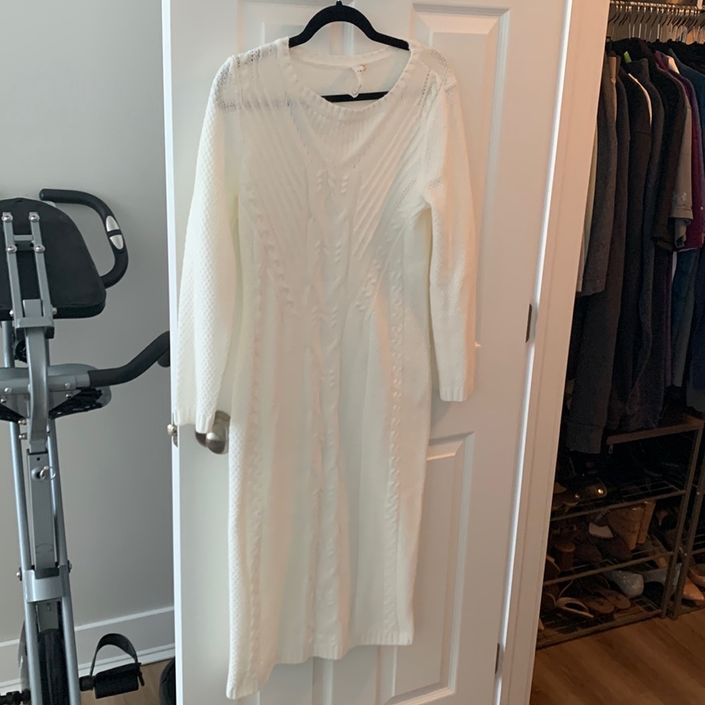 White knit sweater dress - worn once!